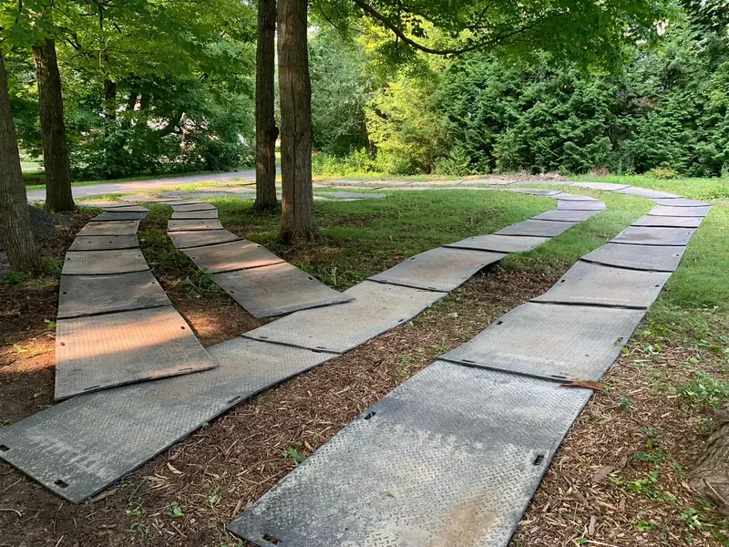 Trak Mat temporary access in woodland